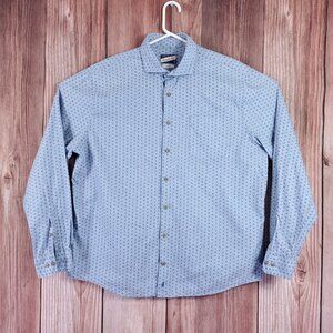 Johnnie-O Conrad Hangin Out Shirt Mens XL Blue Chambray Button Up JMWL6380